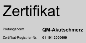 Zertifikat QM-Akutschmerz